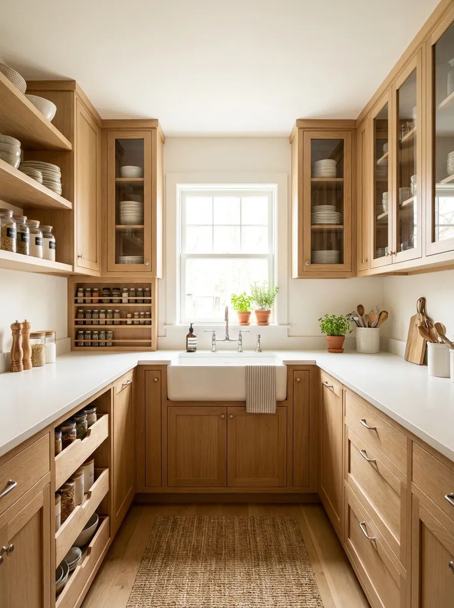 compact-u-shaped-kitchen-small-efficient-three-walls