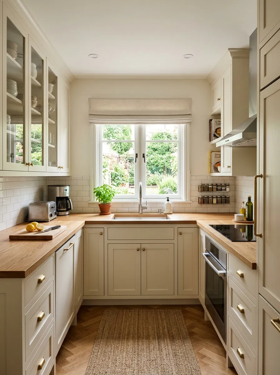 u-shaped-kitchen-large-window-natural-light-bright-design