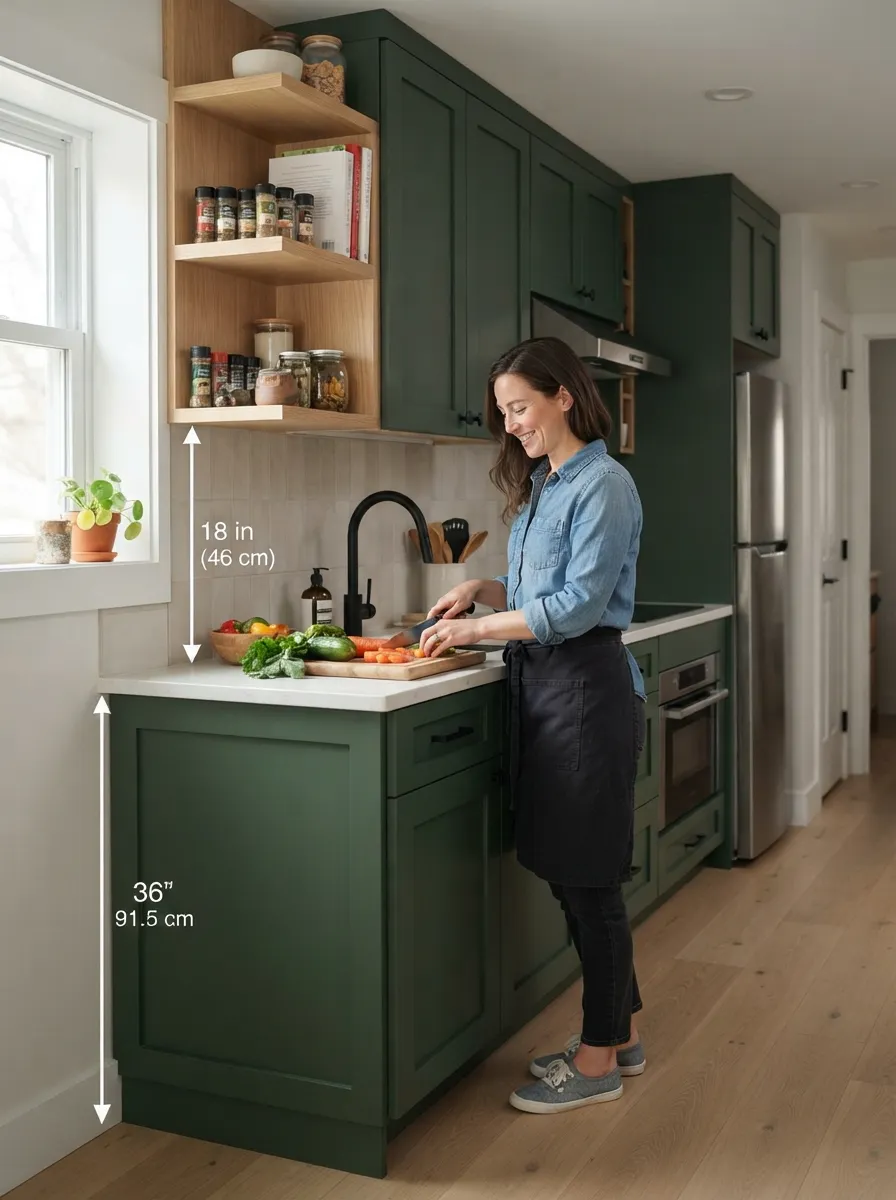 kitchen counter height clearance measurement