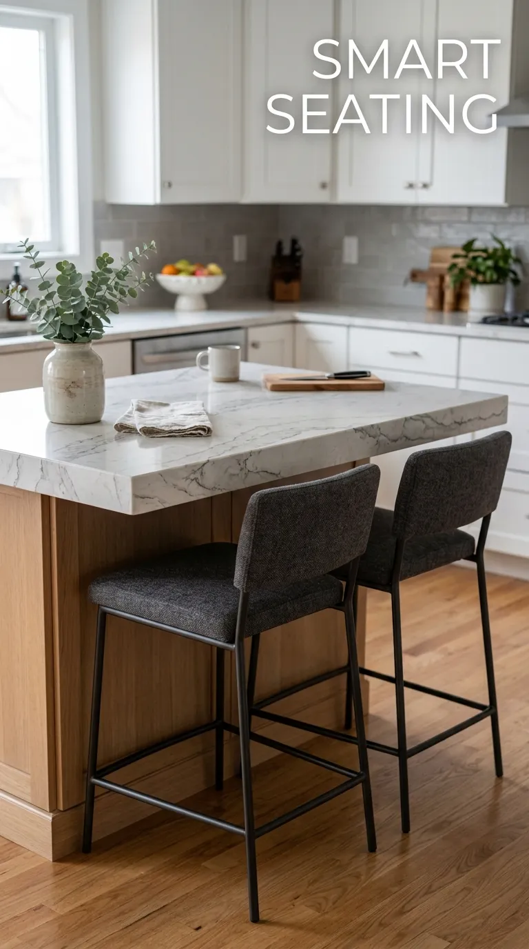 kitchen island countertop overhang adding seating and space