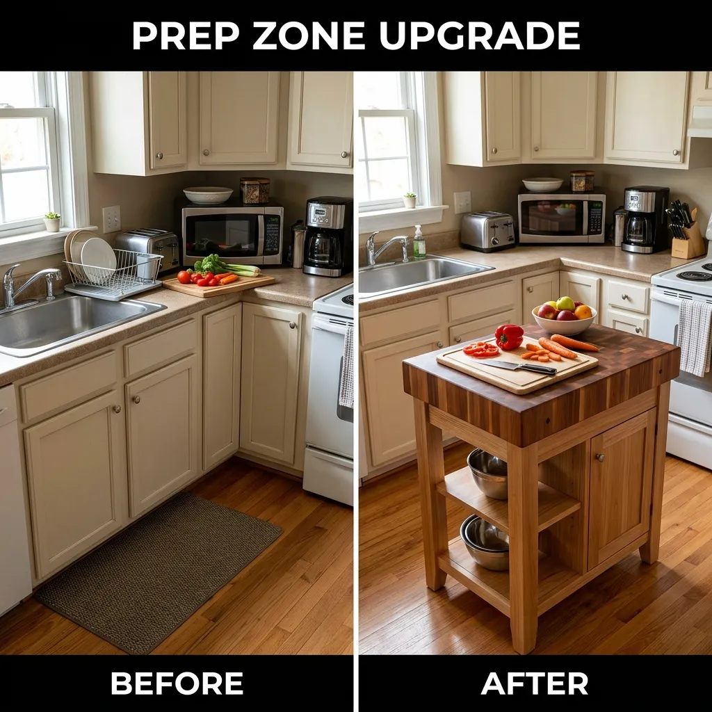 kitchen prep zone upgrade near sink