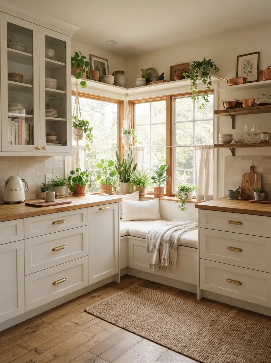 l-shaped-kitchen-breakfast-nook-open-design-plants-natural-light