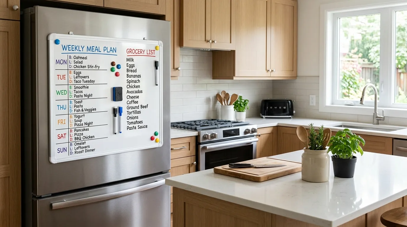 magnetic mount attached to side of refrigerator