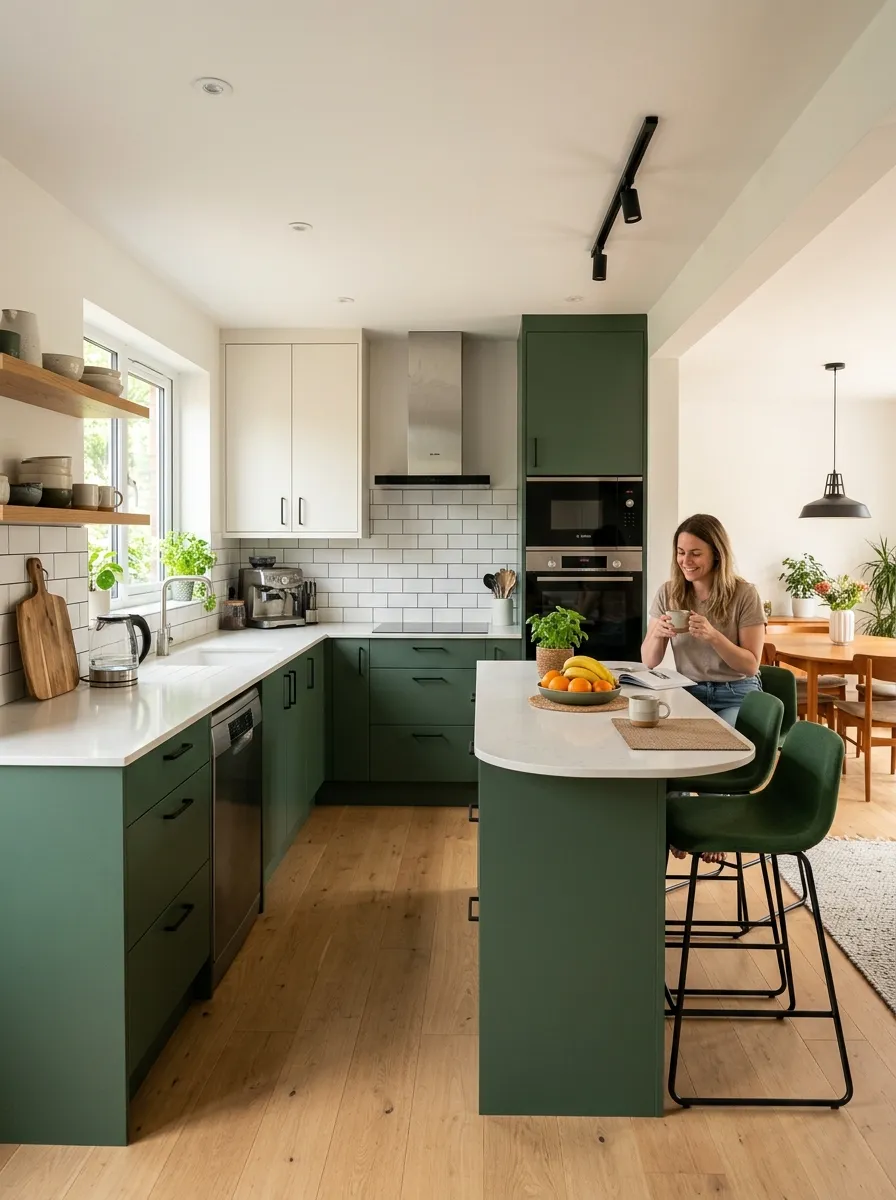 modern-u-shaped-kitchen-handleless-white-cabinets-peninsula-minimalist