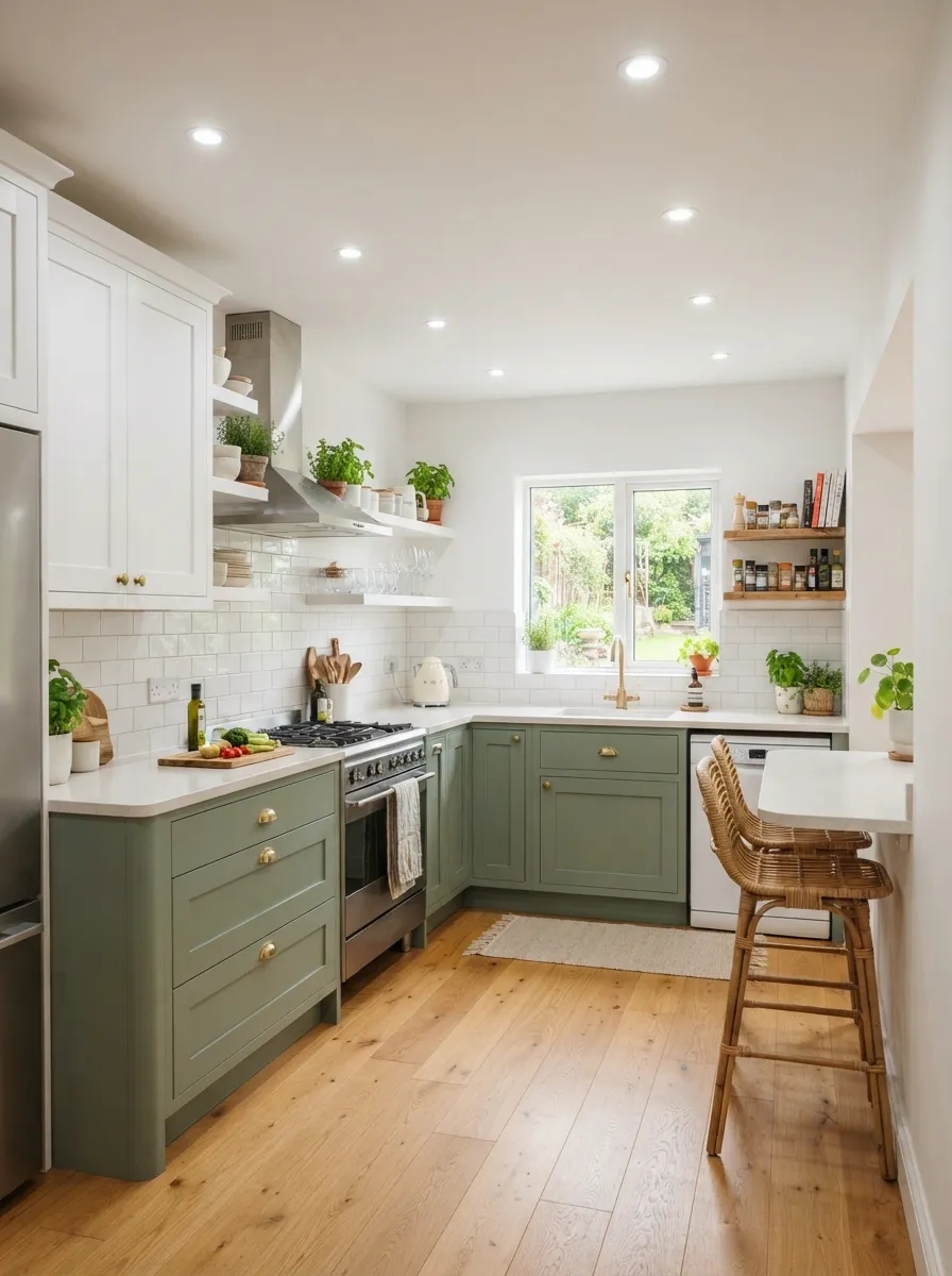 recessed lighting placement in small kitchen