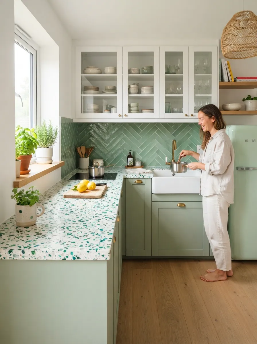 recycled-glass-countertop-colorful-accent-neutral-base