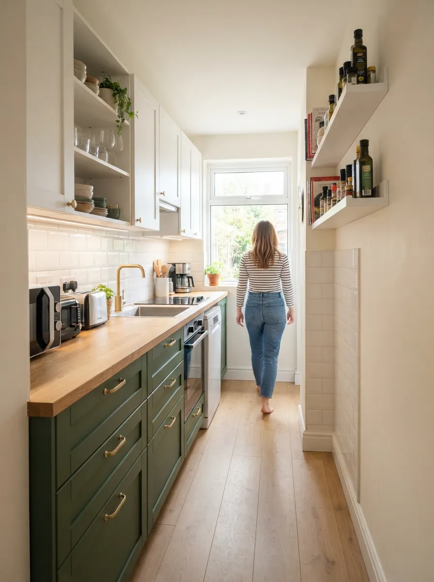 shallow base cabinets narrow kitchen storage mistake