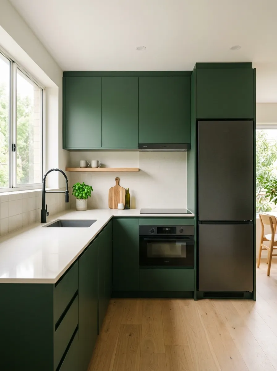 forest-green-cabinets-open-kitchen-bold-color-statement