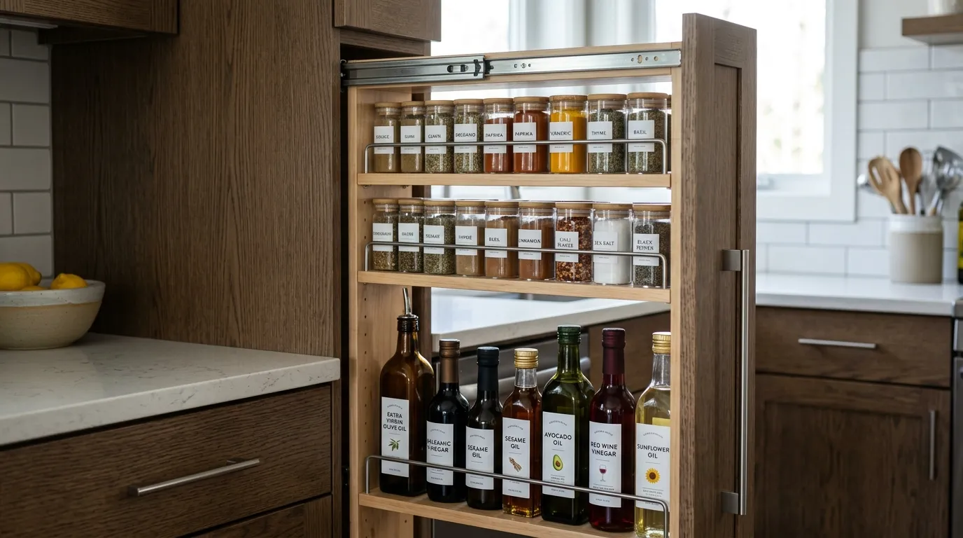 pantry drawer storage in a very small kitchen