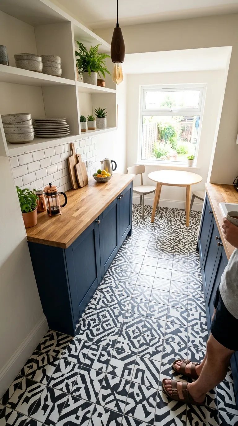 small-kitchen-remodel-patterned-tile-backsplash-decorative-focal-point