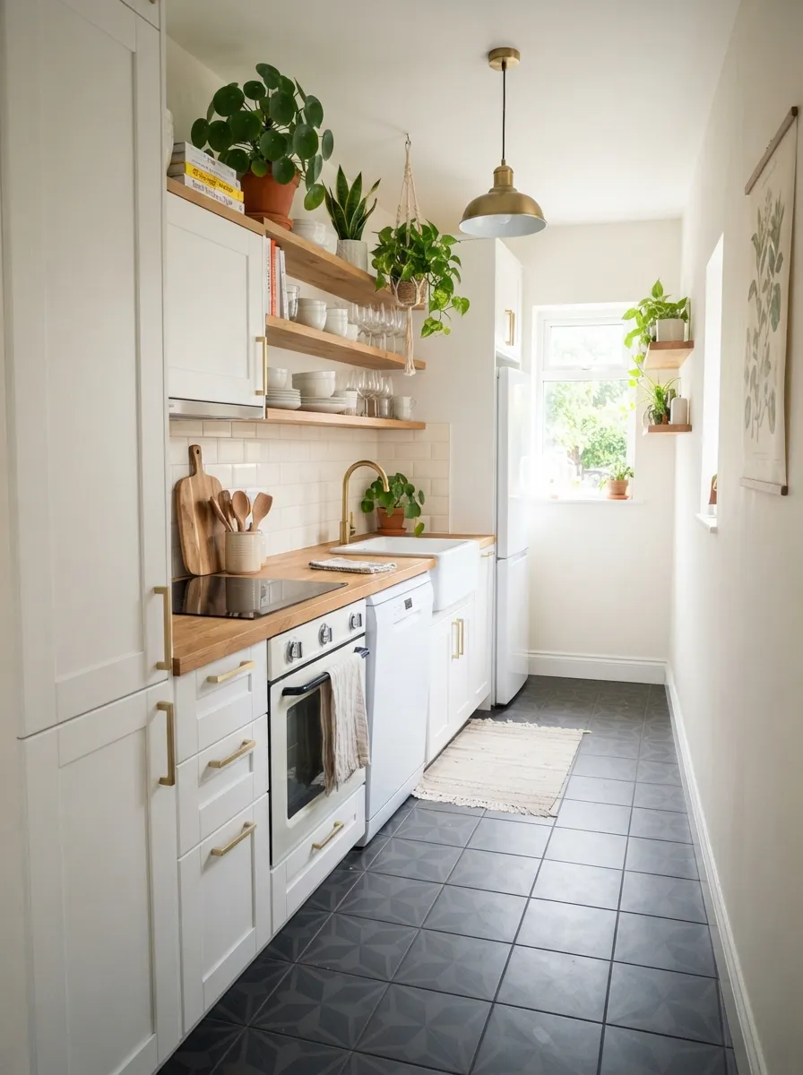 white-cabinetry-cream-walls-warm-neutral-small-kitchen