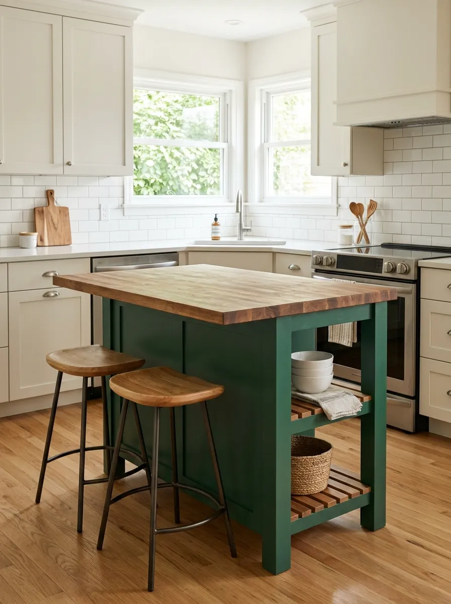 modern-small-kitchen-island-white-green-open-layout