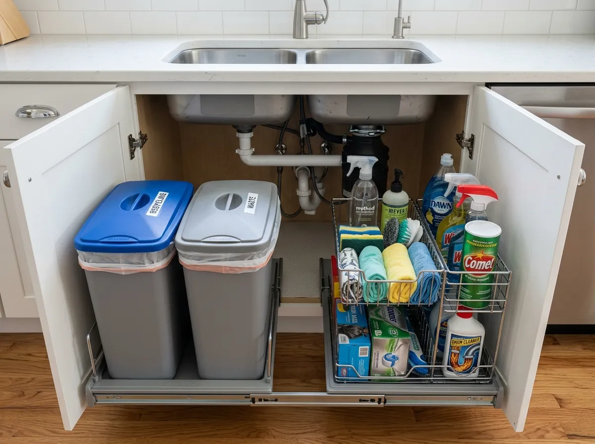 under-sink-pull-out-organizer-cabinet-storage-plumbing