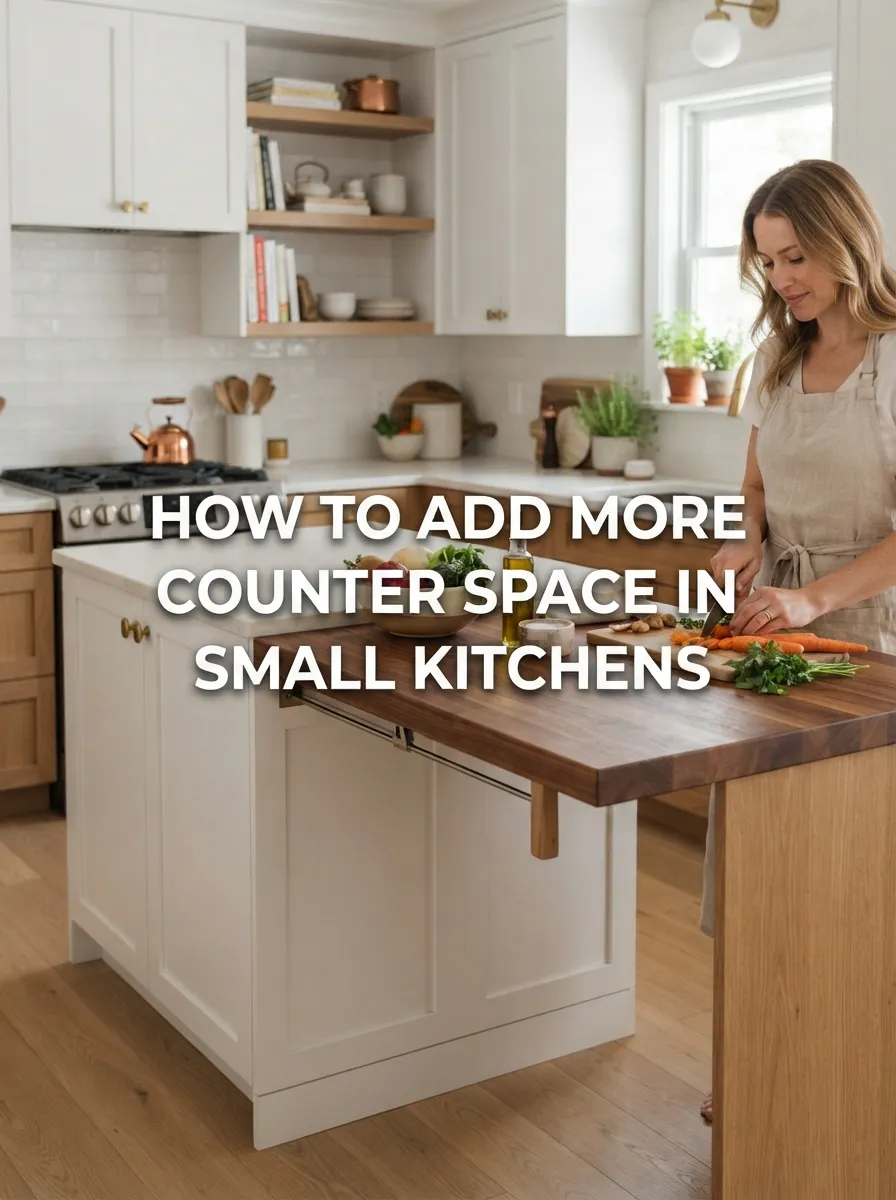 how to add more counter space in a small kitchen