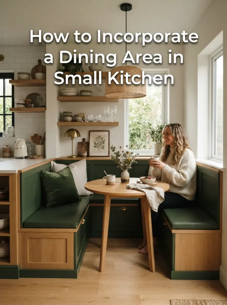 how to incorporate a dining area in a small kitchen