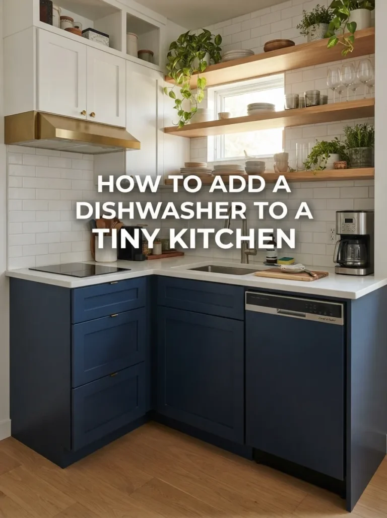 how to add a dishwasher to a tiny kitchen