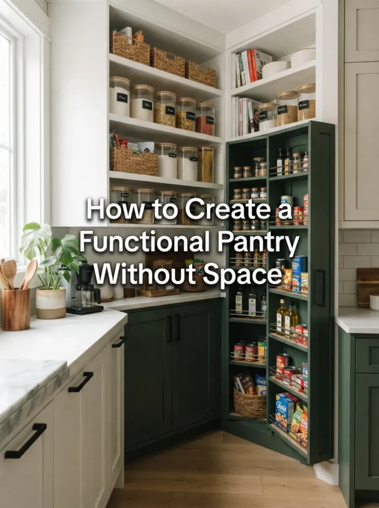 how to create a functional pantry without space