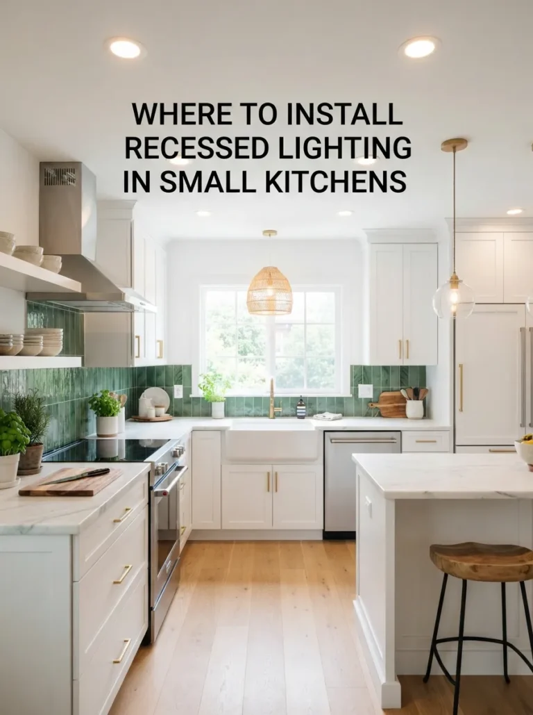 where to install recessed lighting in small kitchens