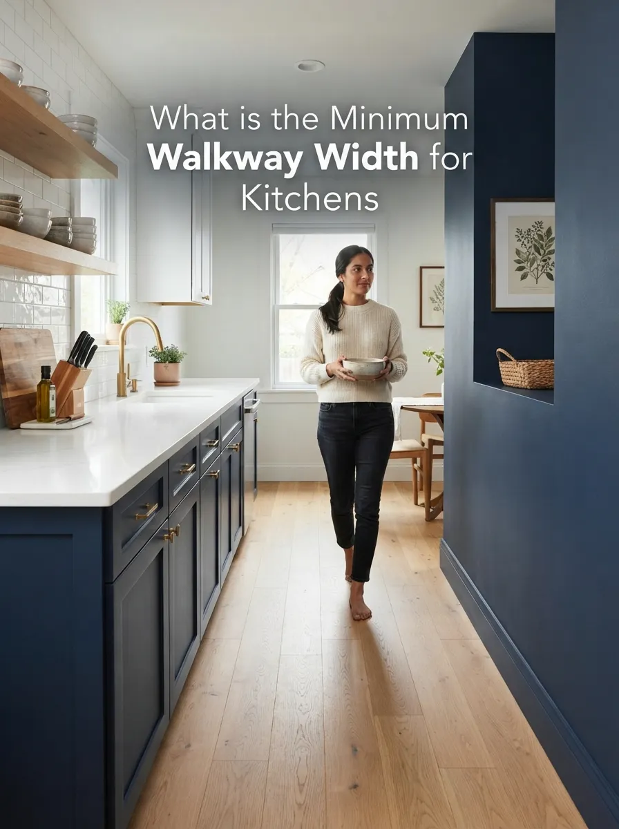 minimum walkway width for kitchens
